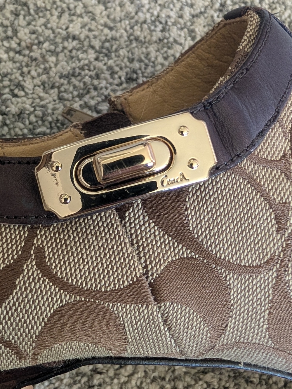 Coach Tan/Brown Womens High Heel Booties Delilah Khaki 9 M In Original Box A7037 - Picture 9 of 13